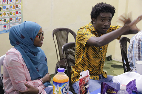 Students in conversation