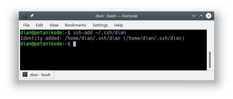 Menambahkan ssh key