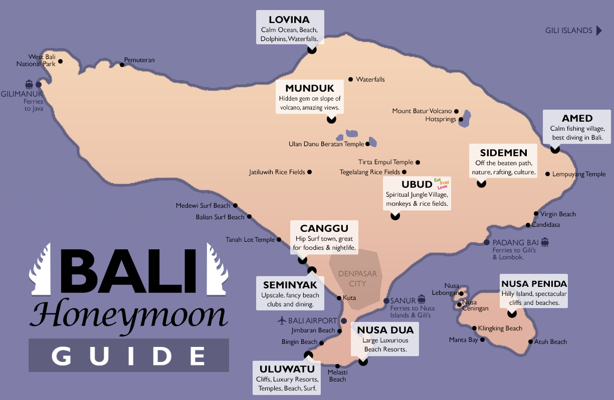 Bali Honeymoon Map