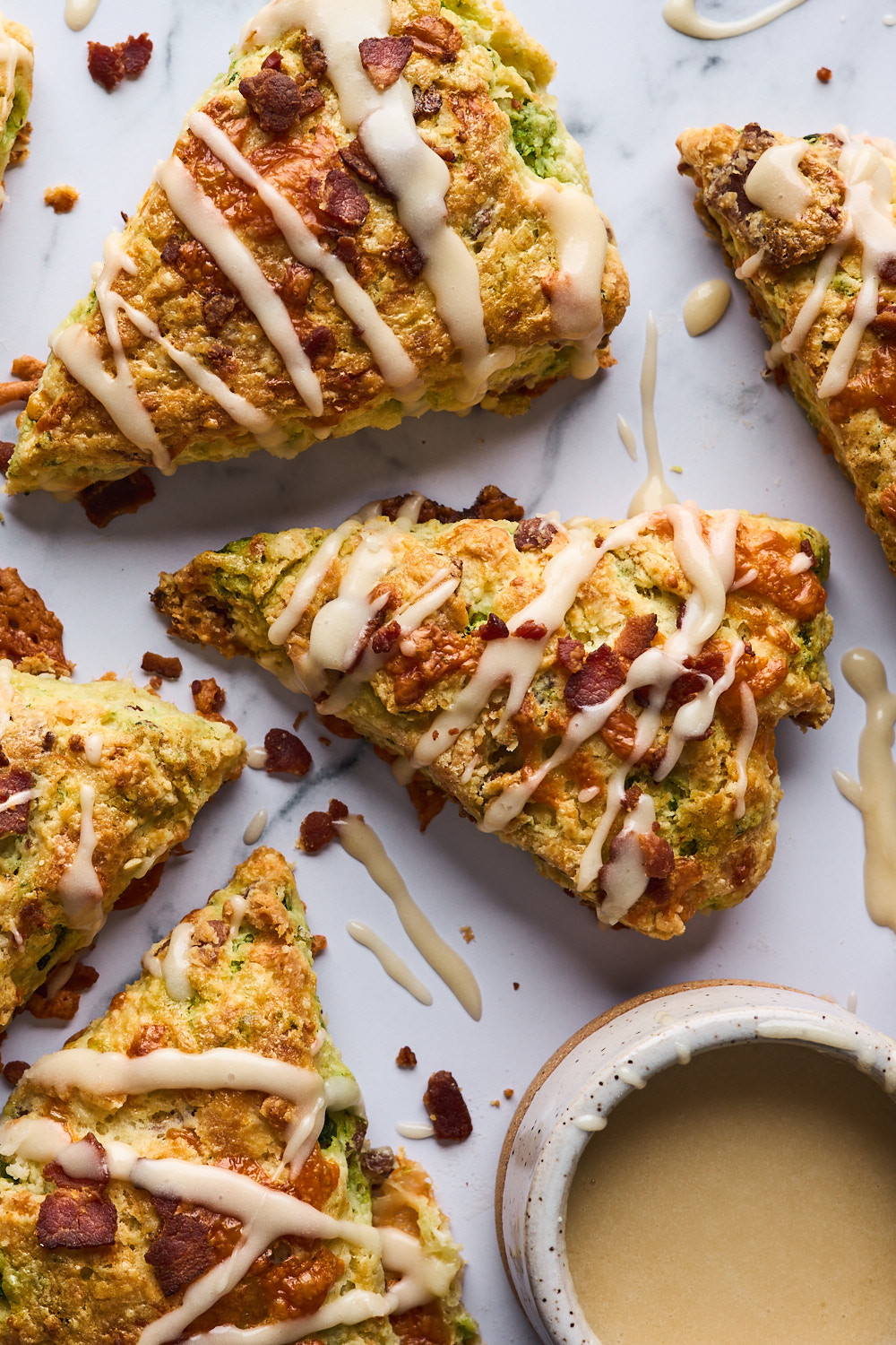 Bacon and Cheddar Scones With a Maple Butter Glaze