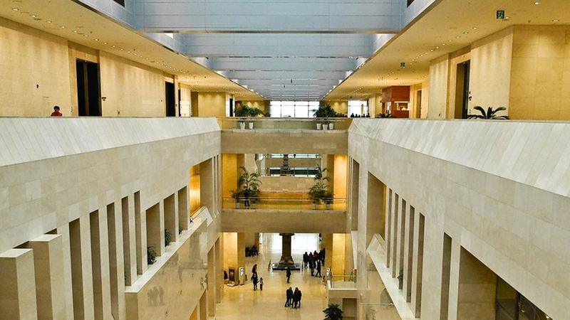 The interior of the National Museum of Korea
