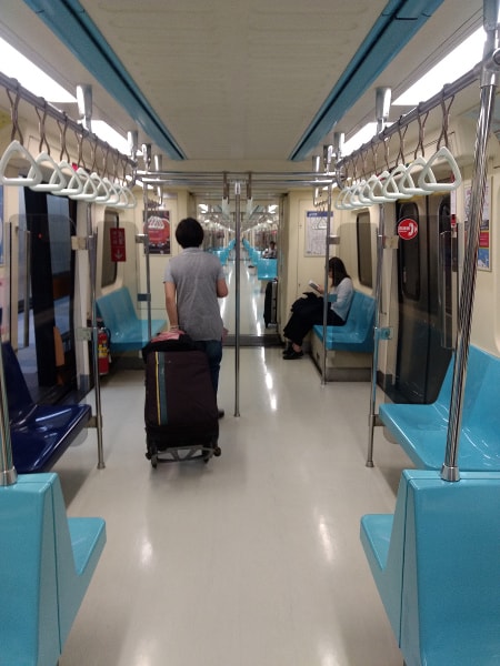 Inside Taipei MRT carriage