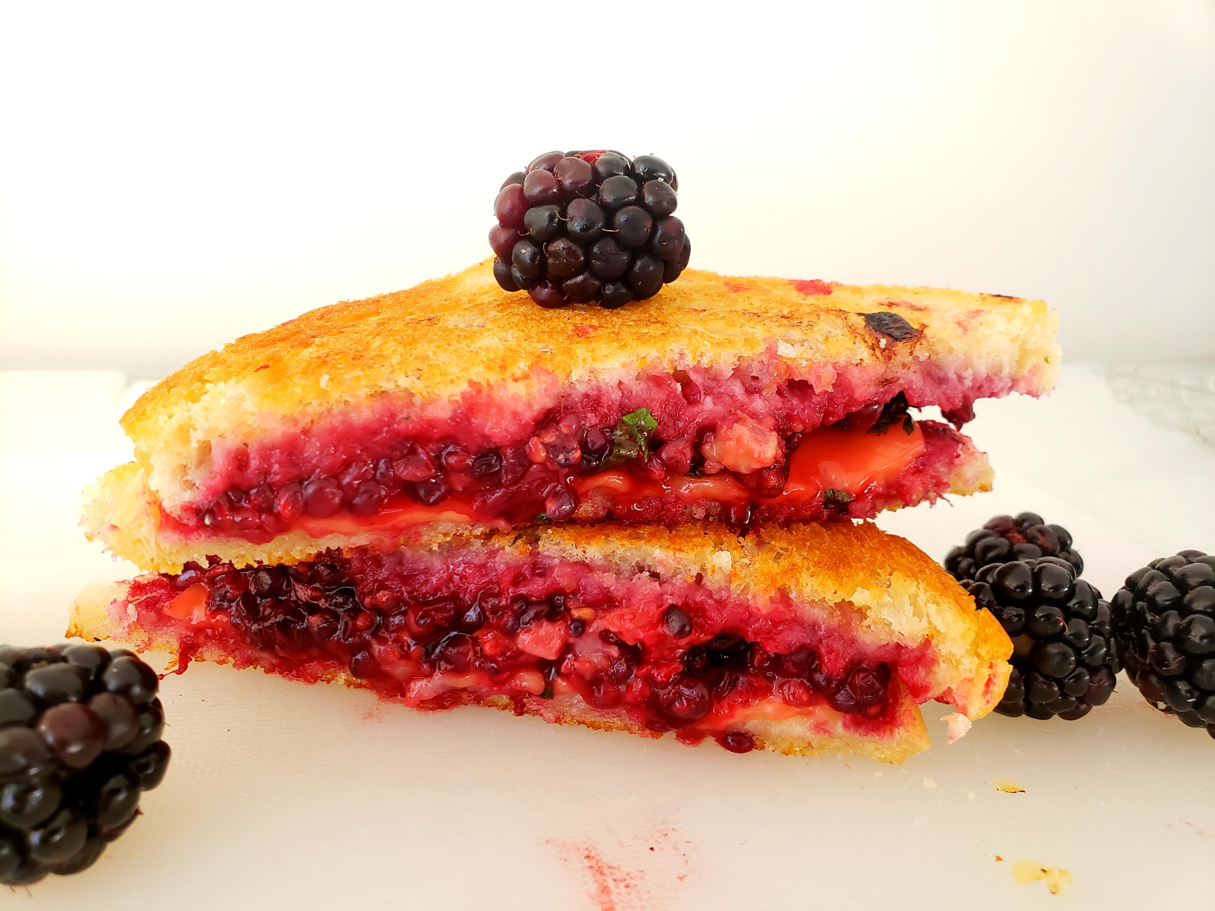 Blackberry Stuffed Grilled Cheese