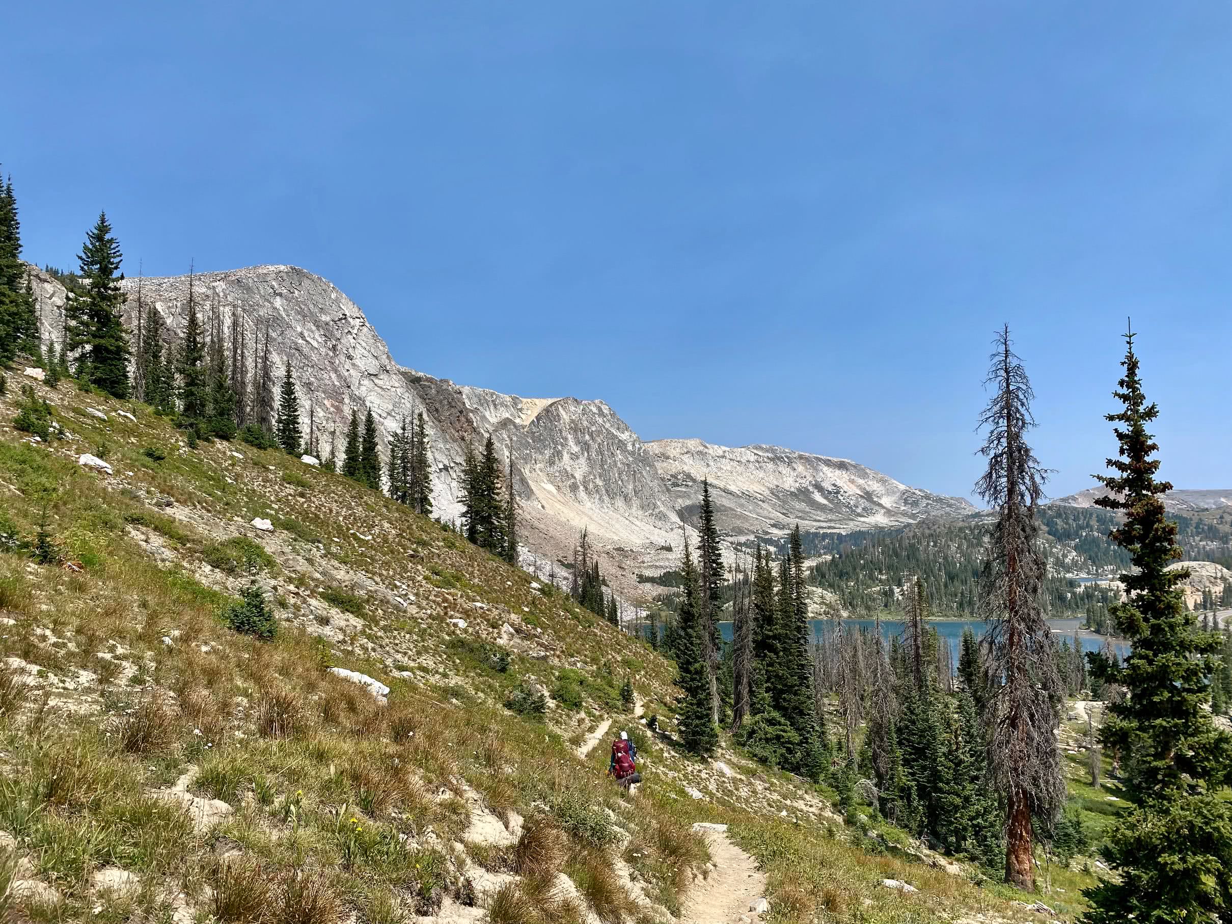 Coming down to Lake Marie