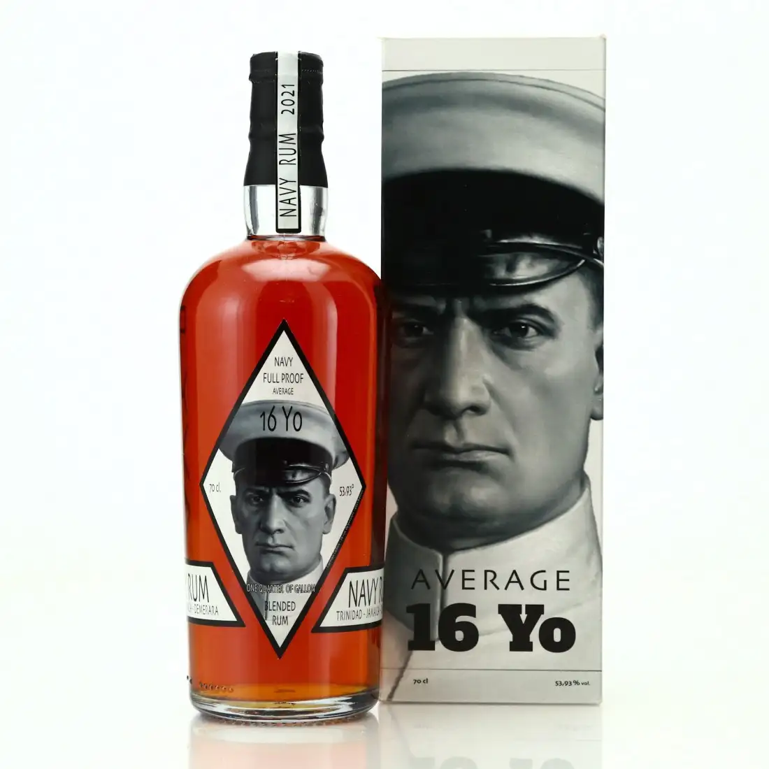 Image of the front of the bottle of the rum Navy Full Proof Small Batch 2021