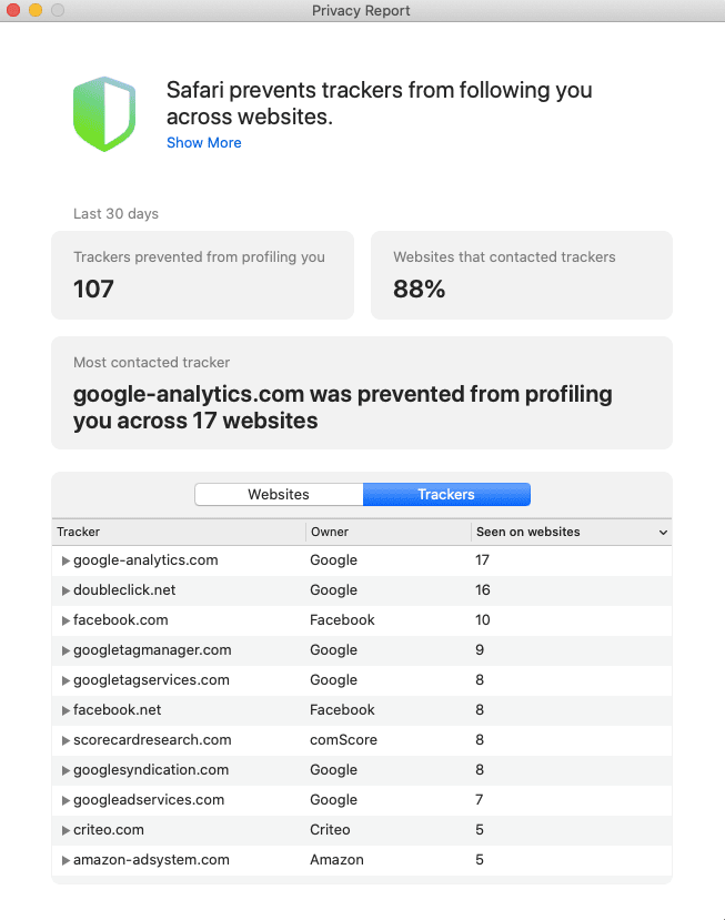 How to get Safari’s Privacy Report stamp of approval for your website