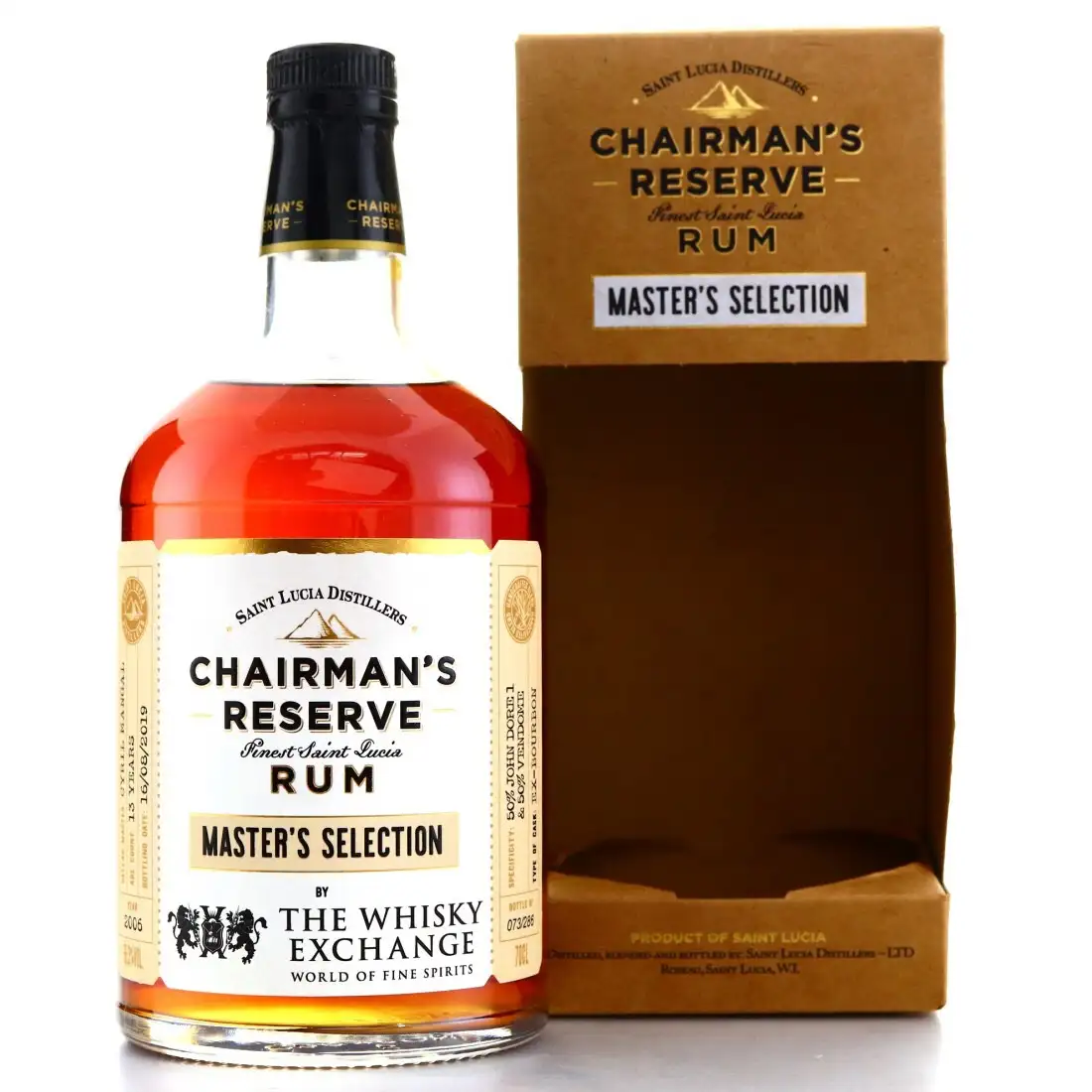 Image of the front of the bottle of the rum Chairman‘s Reserve Master‘s Selection (The Whisky Exchange)