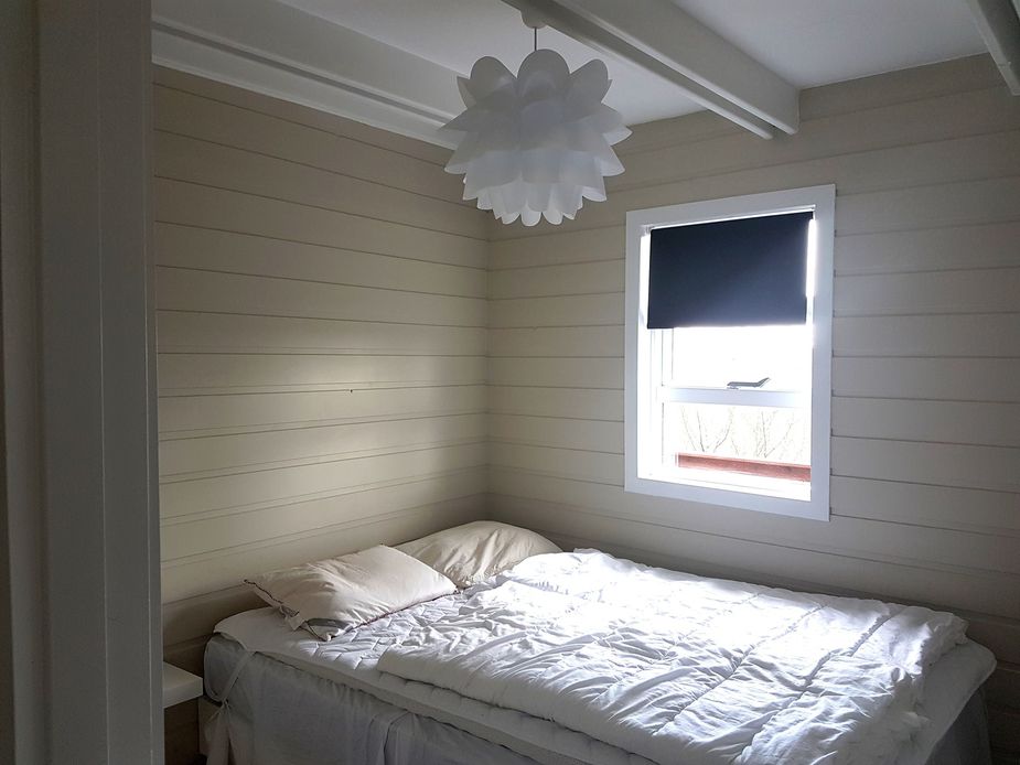 Kleines Schlafzimmer in West Island Cottage neben Borgarnes