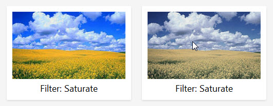 CSS3 Filter Saturate
