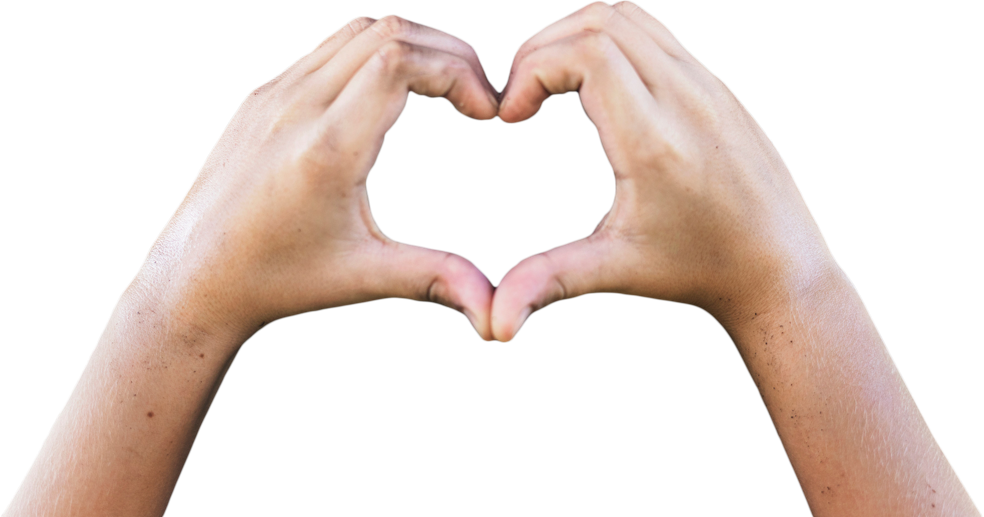 image of hands forming a heart