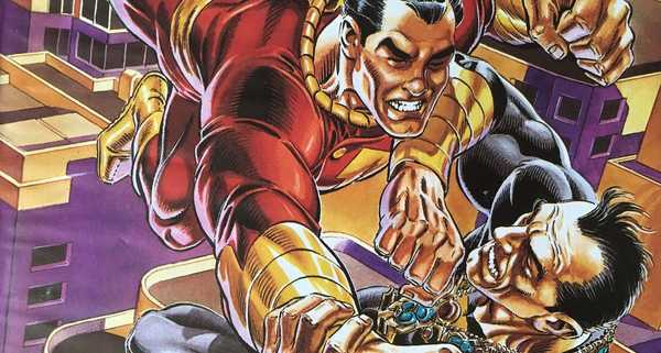capa de Shazam A Origem Capitão Marvel mostrando Adao negro