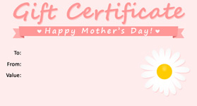 Gift Certificate Mother's Day 01