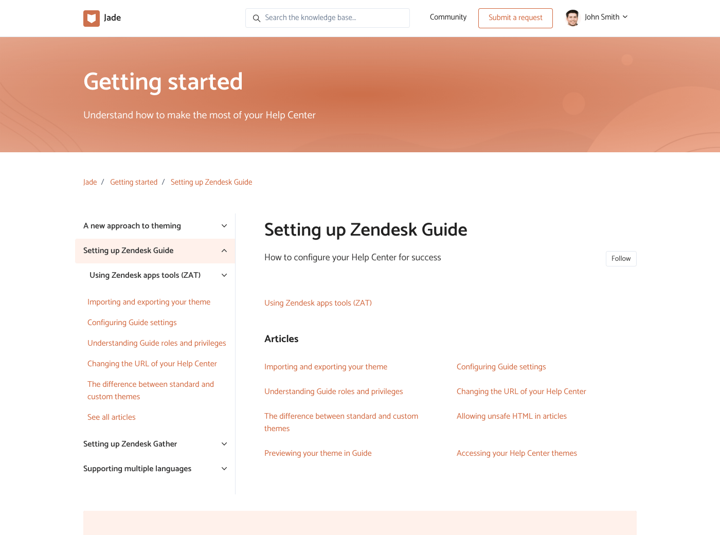 Jade Zendesk Guide theme - Screenshot 4