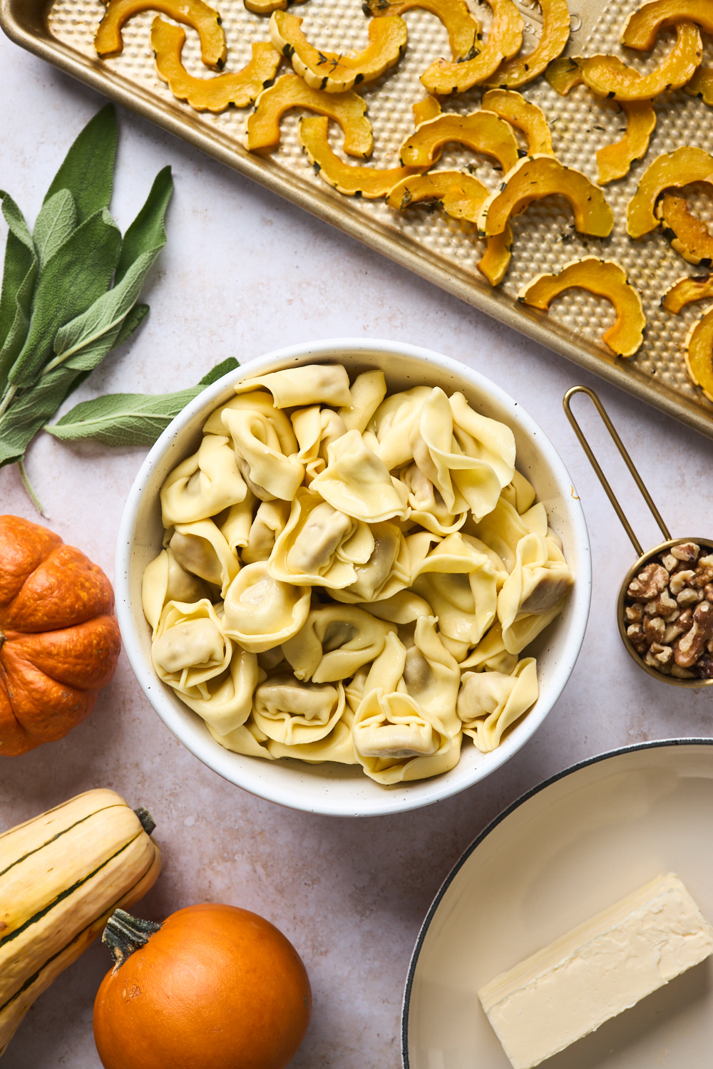 Brown Butter Tortellini With Roasted Squash Olive & Mango