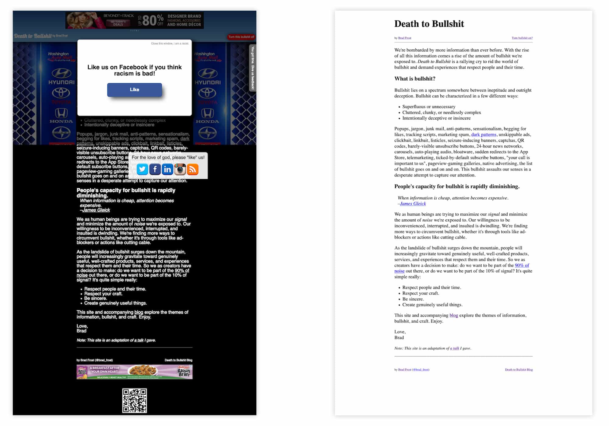 Screenshot del sito WebsiteCarbon