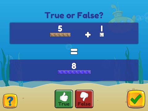 Compare a number to a number sentence (addition only) Math Game