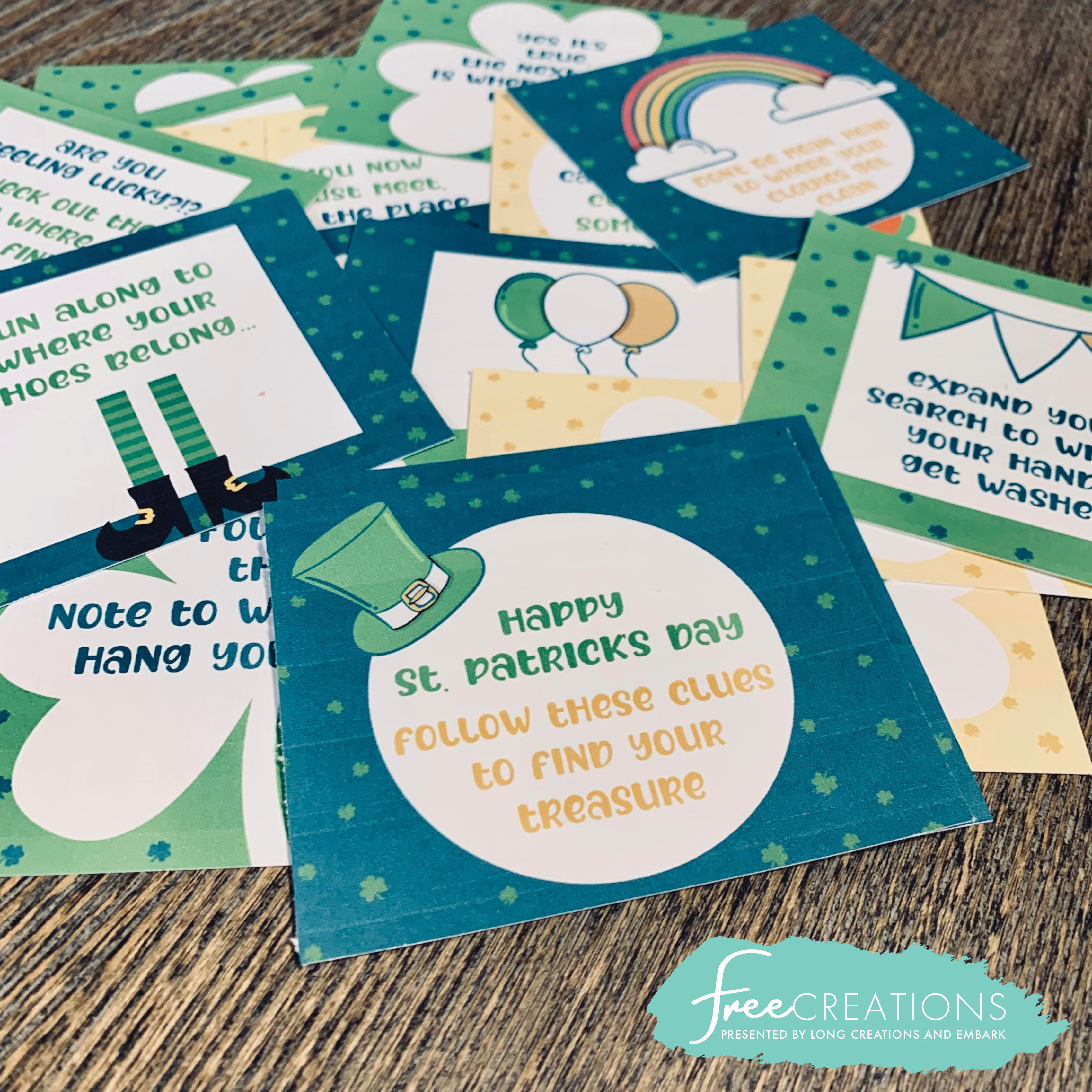 St. Patrick's Day Treasure Hunt - Free Creations by Embark and Long