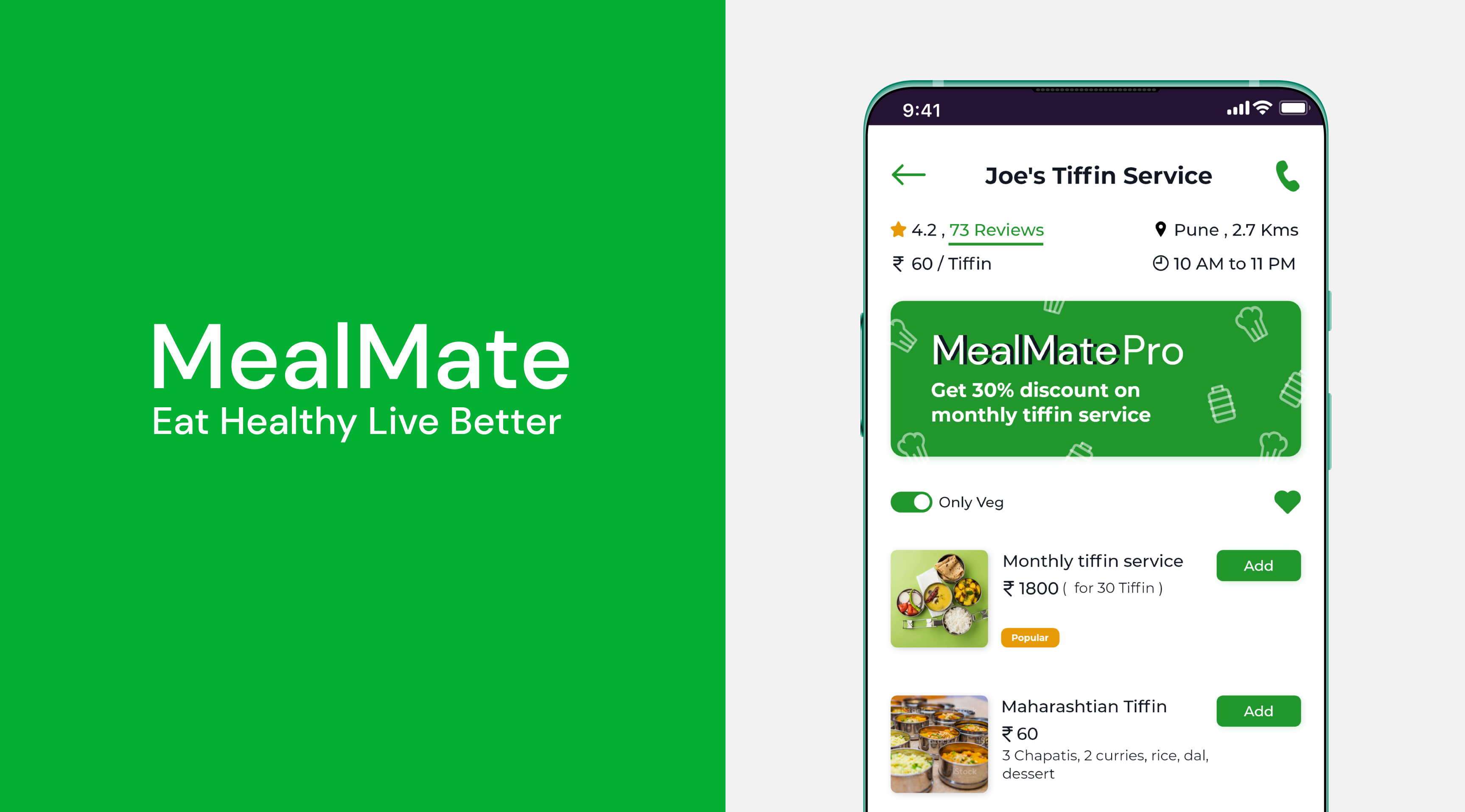 mealmate app on a smartphone