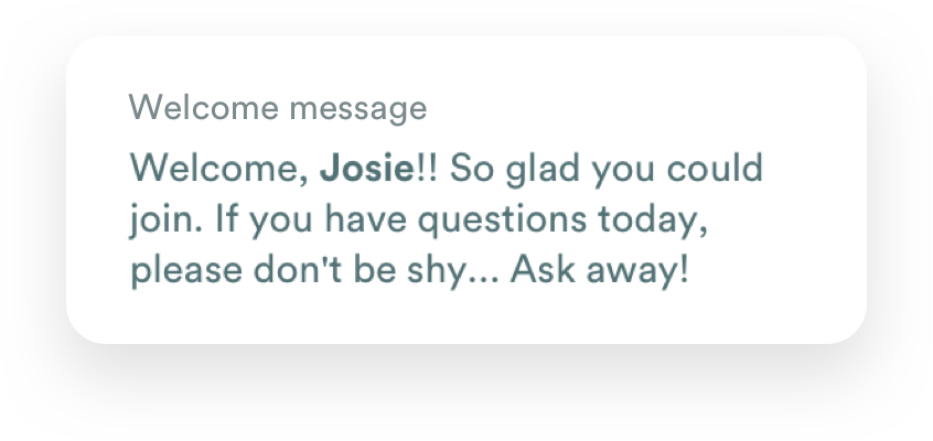 personal touch