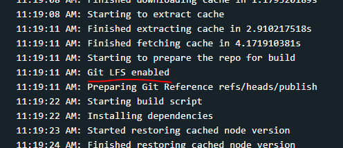 Git LFSが有効になっている