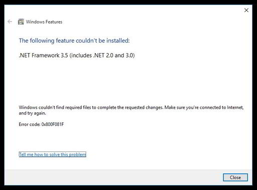 Cara Install .Net Framework 3.5 Offline