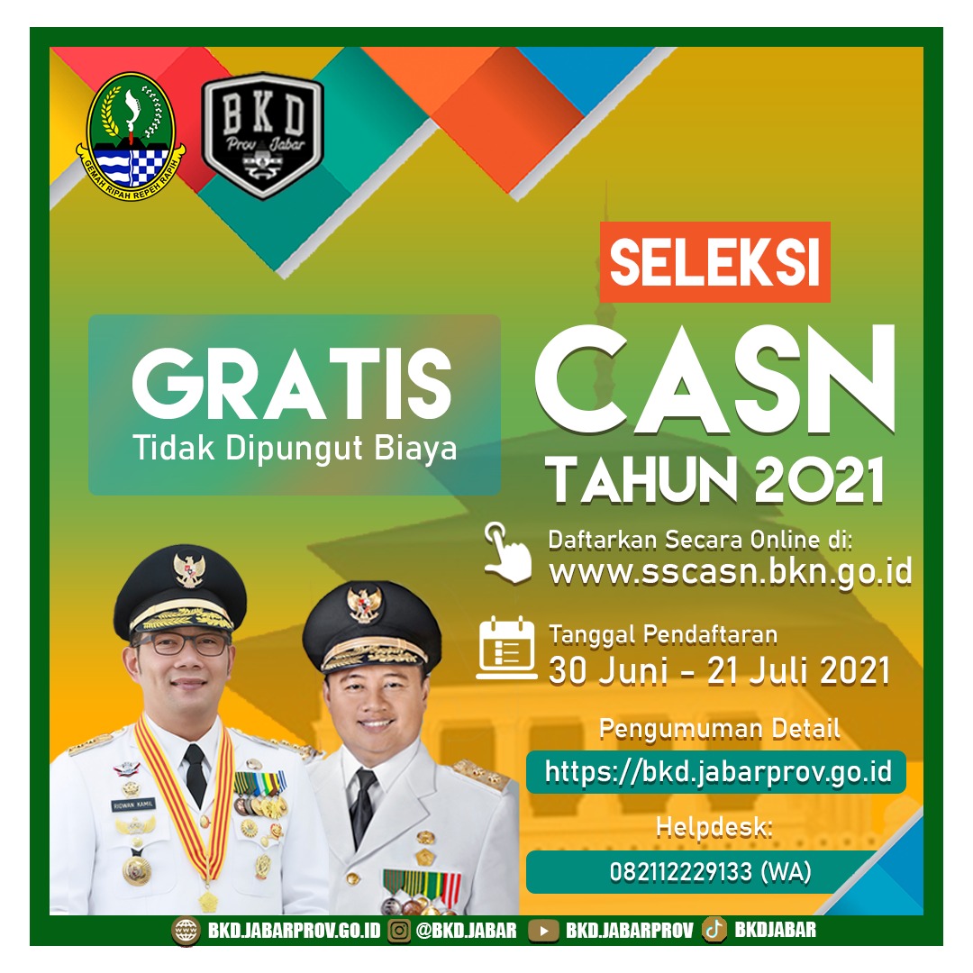 Daftar Formasi CPNS 2021 Pemprov Jawa Barat