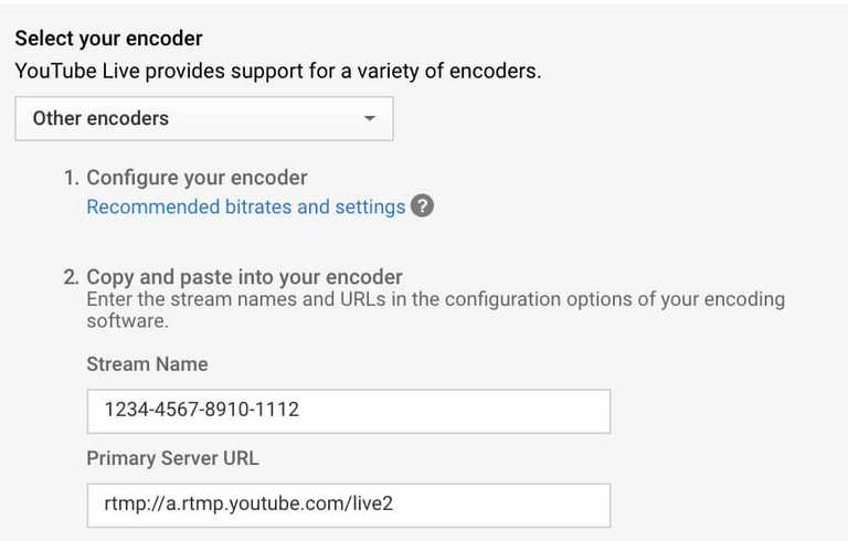 livestream encoder selection livestream encoder selection