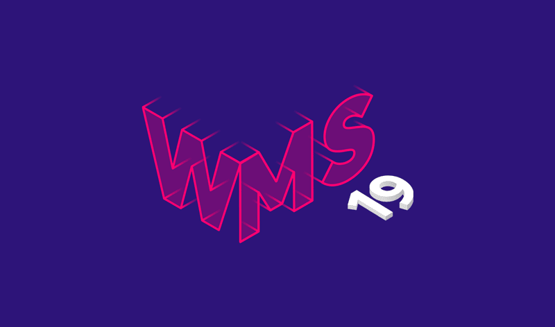 Image titled "WMS 19" in pink and white with a purple background color.