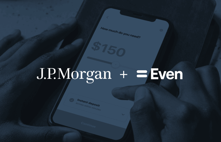 Even app with JP Morgan and Even logos