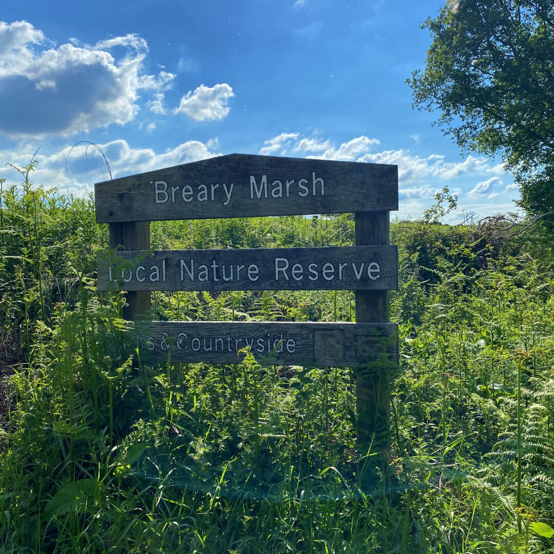 Breary Marsh entrance sign
