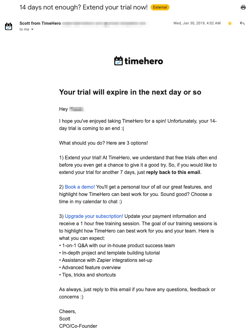 Software Upgrade Email Template