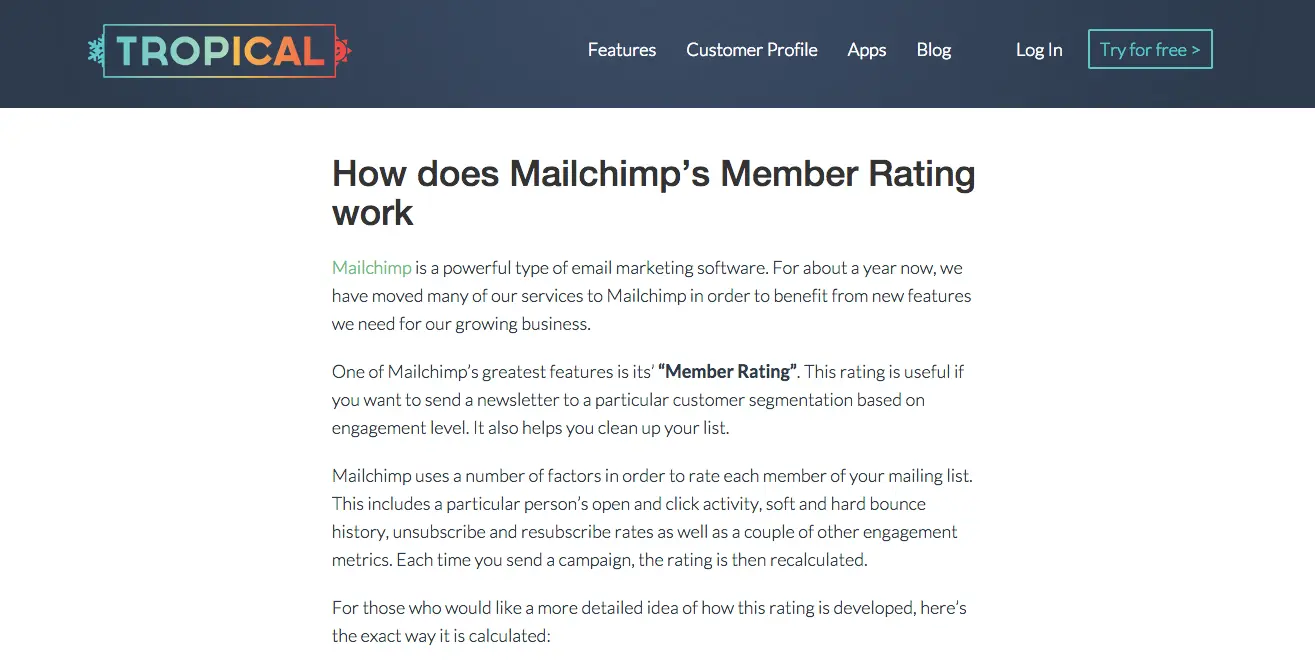 tropical-mailchimp-member-rating
