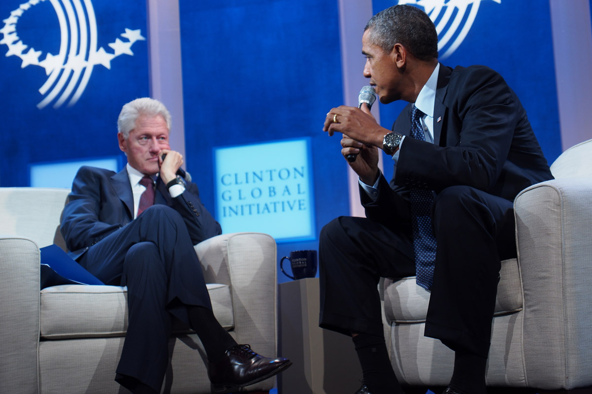 Bill Clinton and Barack Obama, Clinton Global Initiative, New York, NY