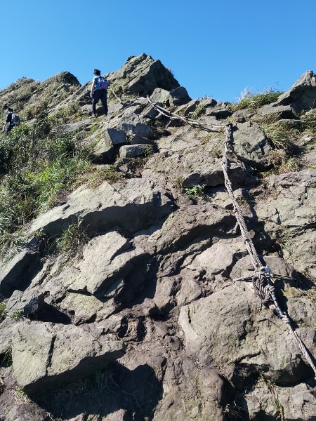 Steep rock trail