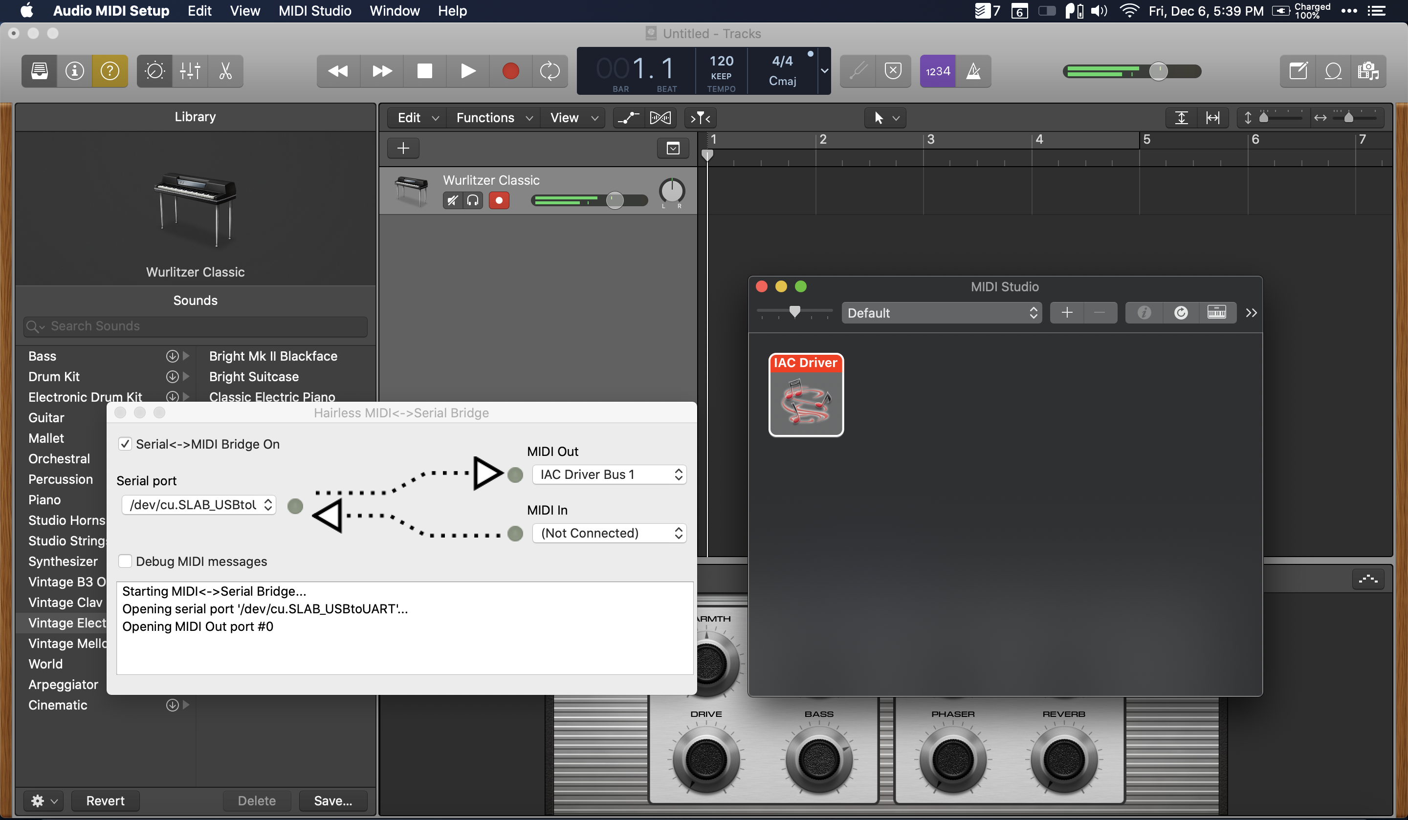 MIDI setup