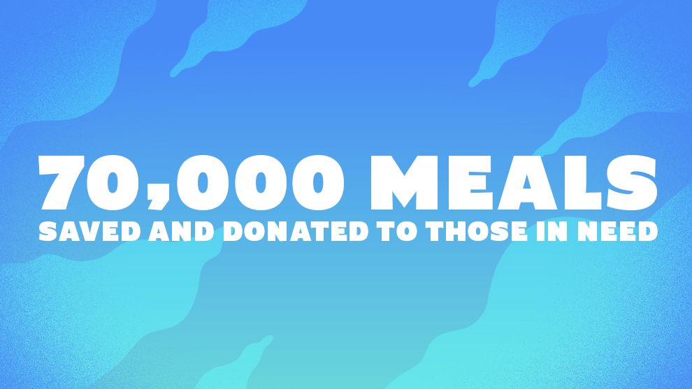 70000 meals saved and donated to those in need