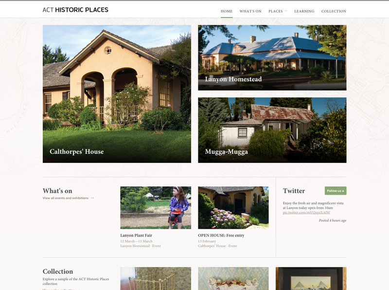 ACT Historic Places home page