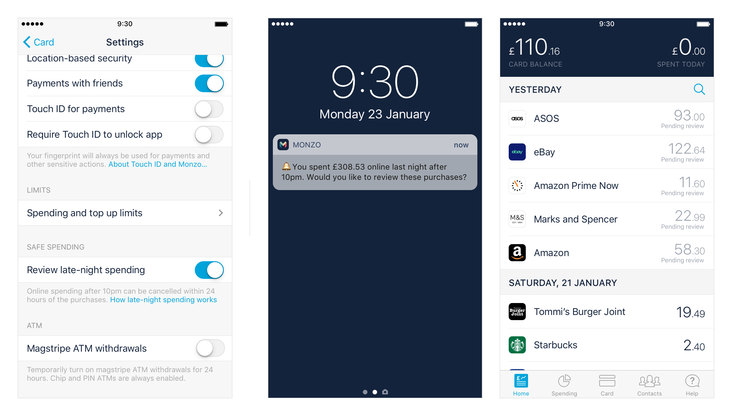 An example in the app of positive friction