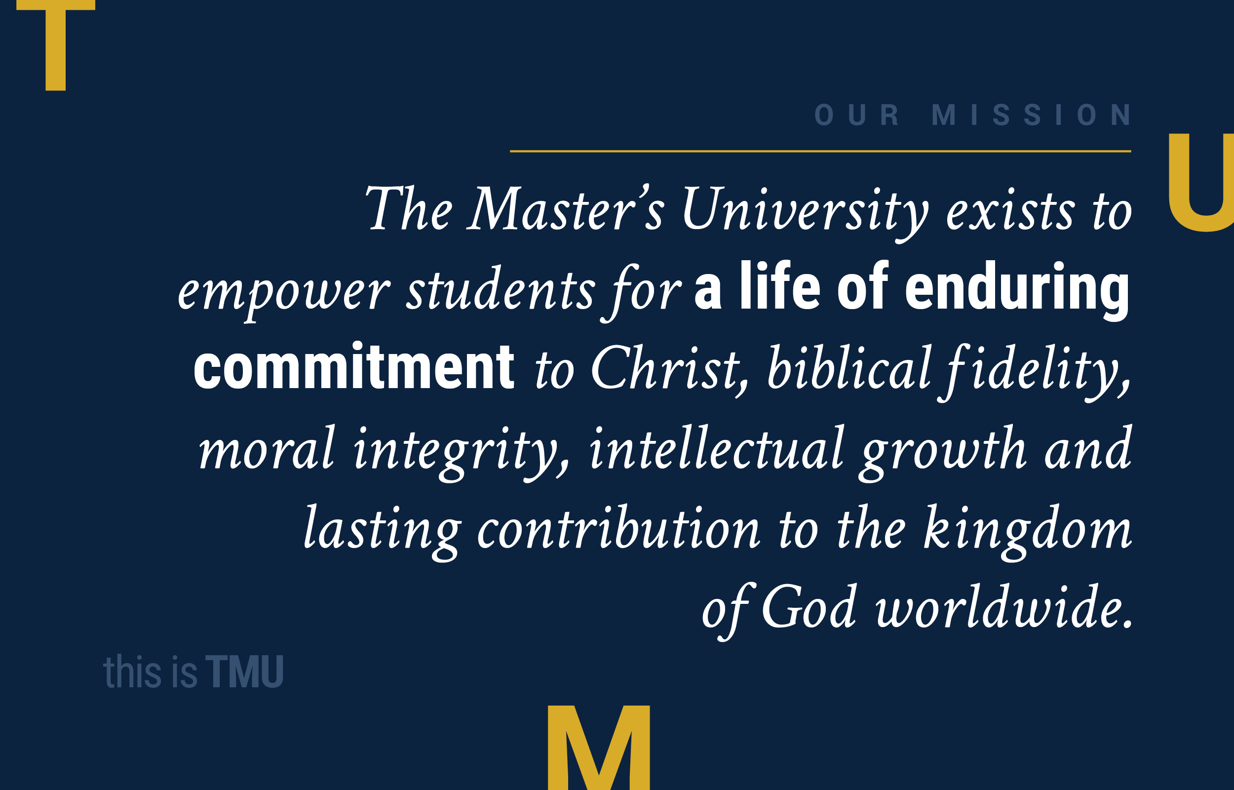 This is TMU: Our Mission image