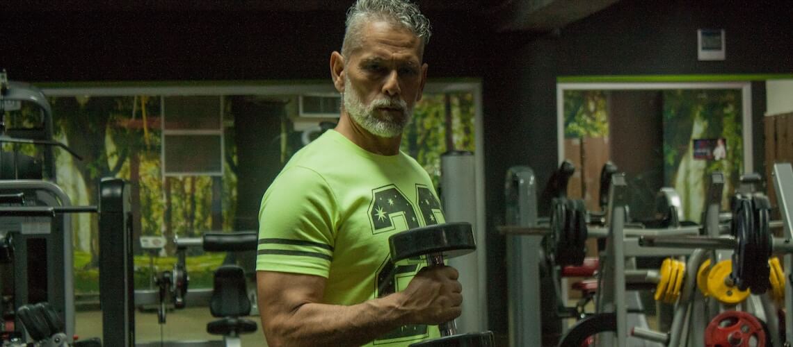 older man exercising