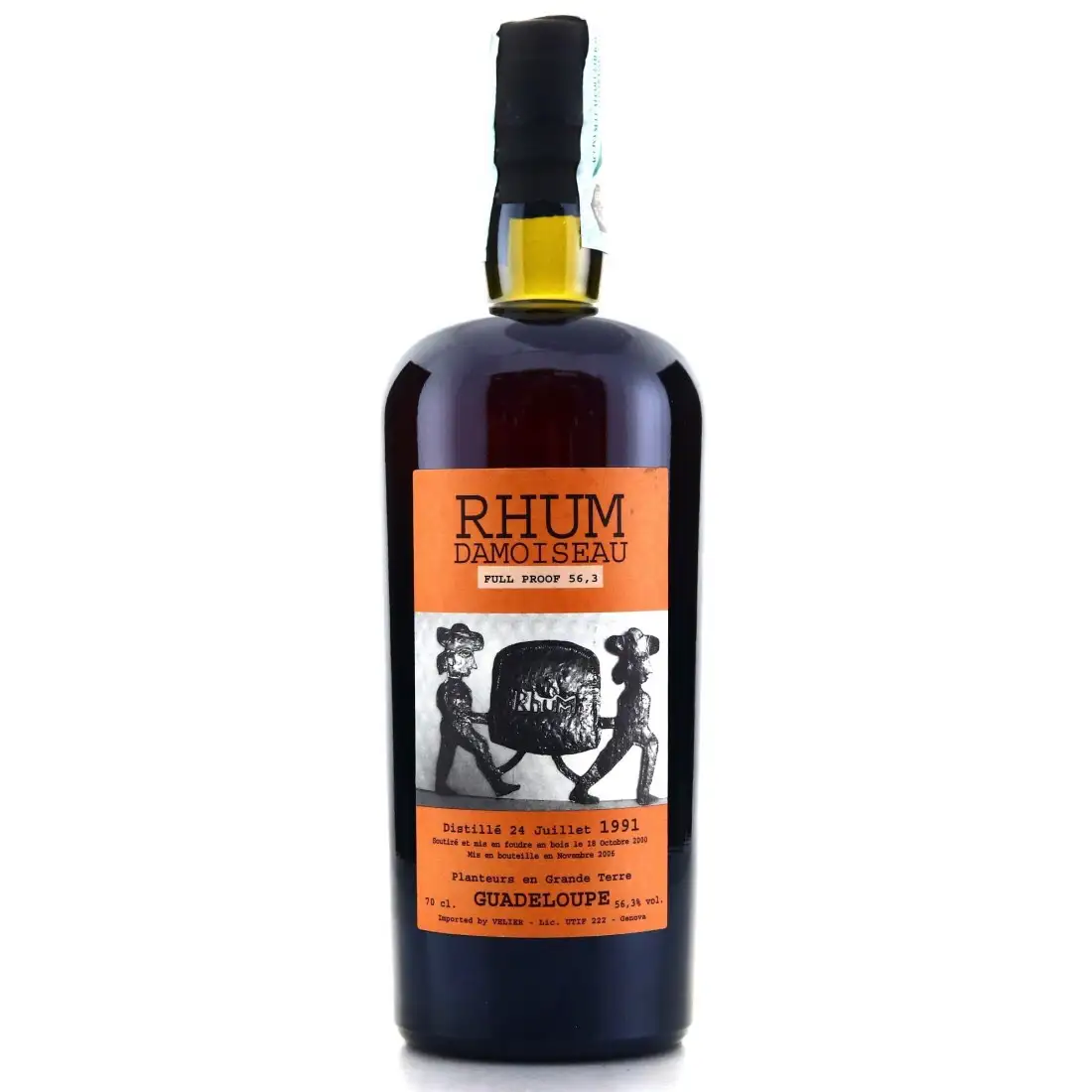 Image of the front of the bottle of the rum 1991