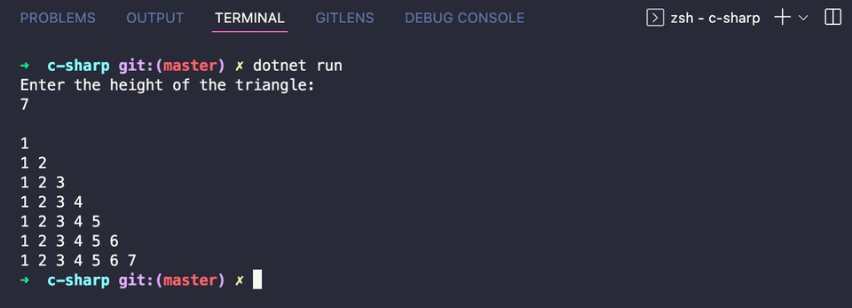 C Program To Print A Right angled Triangle Using Any Character Or 