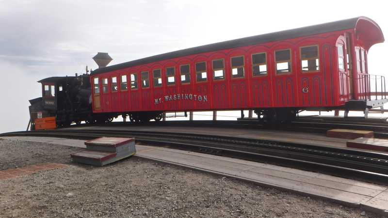 Cog train on Mt. Washington