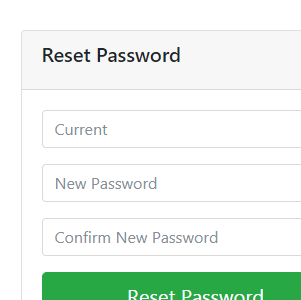 Reset Password Form
