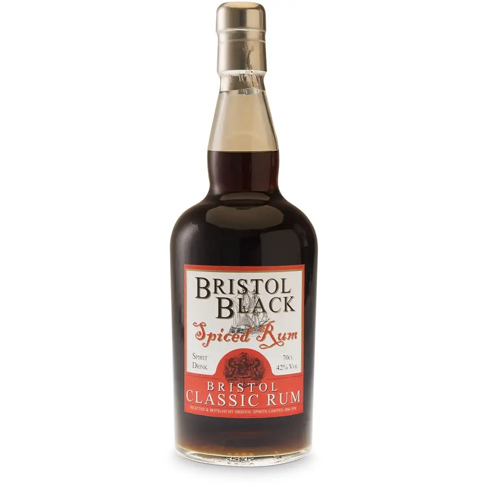 Image of the front of the bottle of the rum Black Spiced
