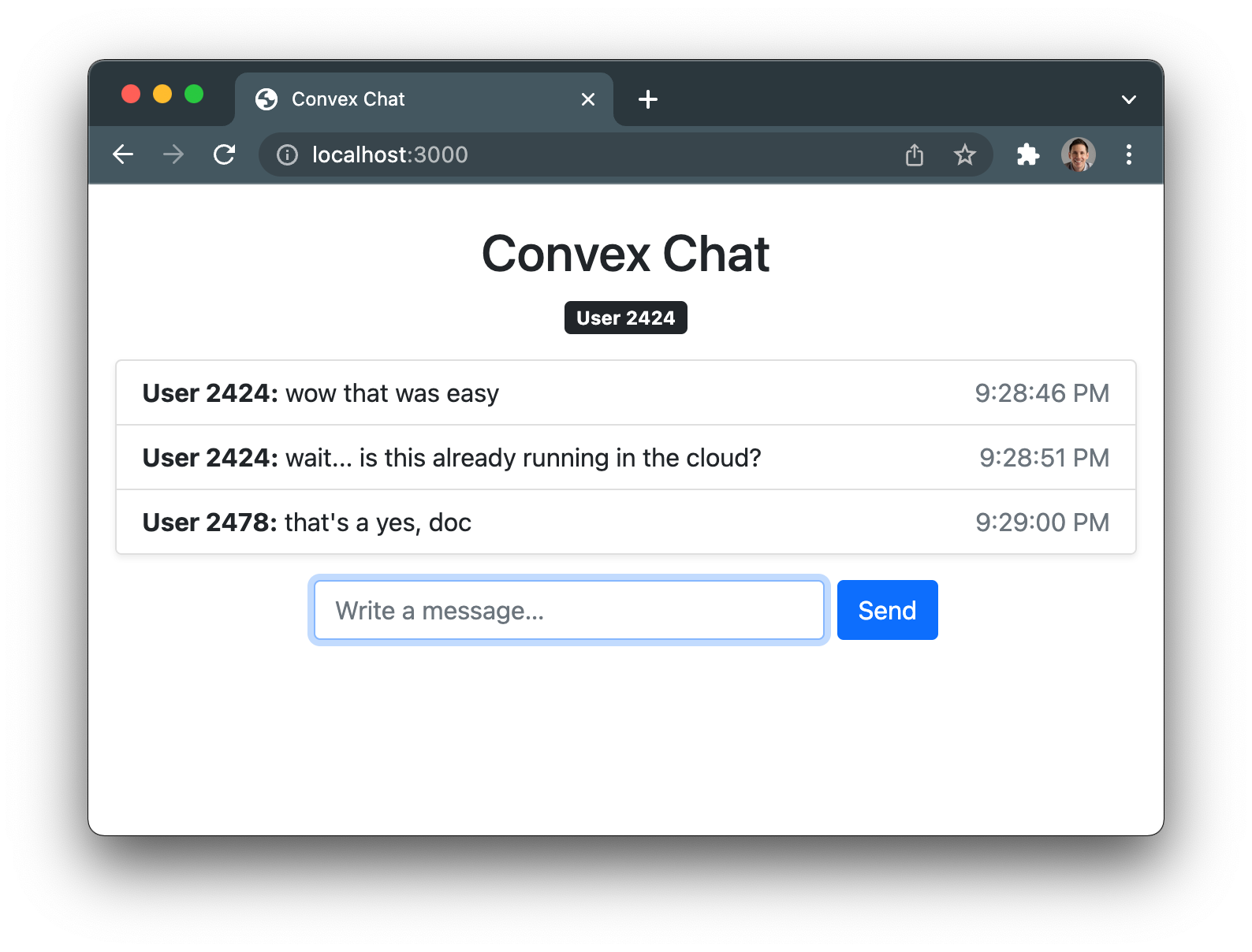 Chat App Multi-User Screenshot
