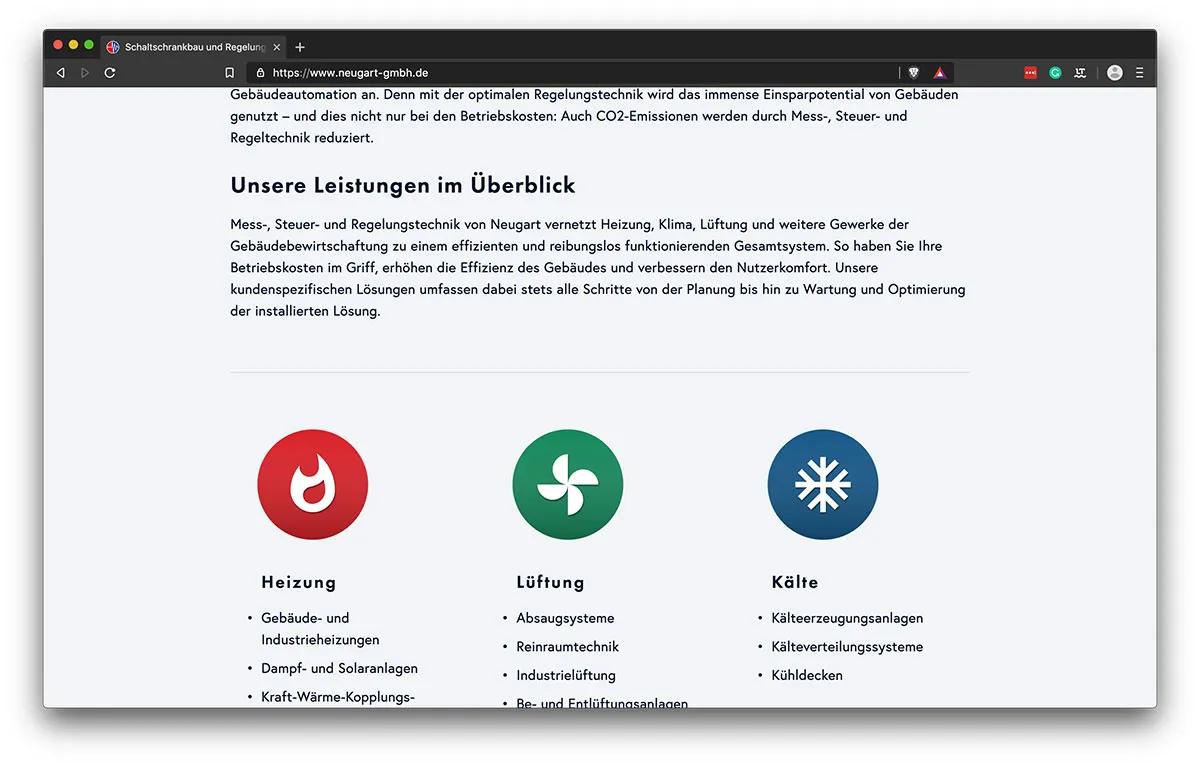Webdesign Freiburg - KreativBomber - Neugart GmbH - Regelungstechnik 2
