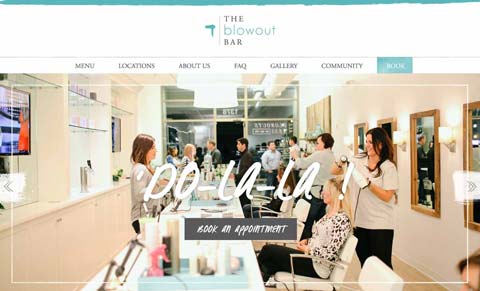 Blowout Bar website screenshot