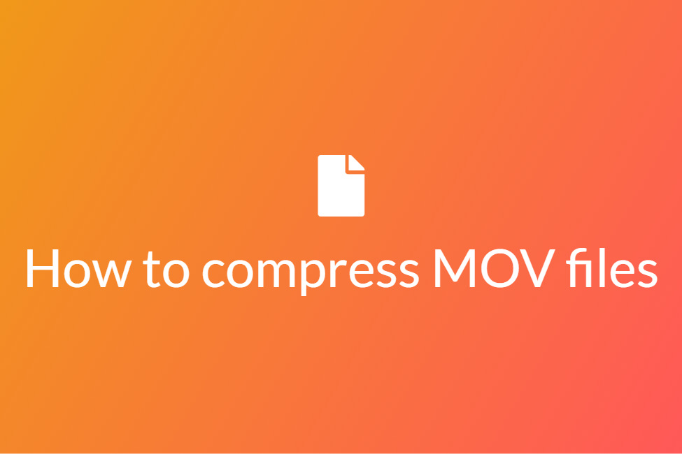 How to compress your MOV files
