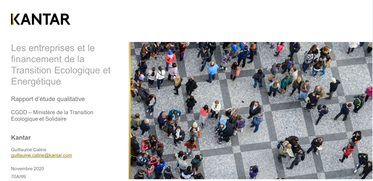 Rapport d'étude : Kantar